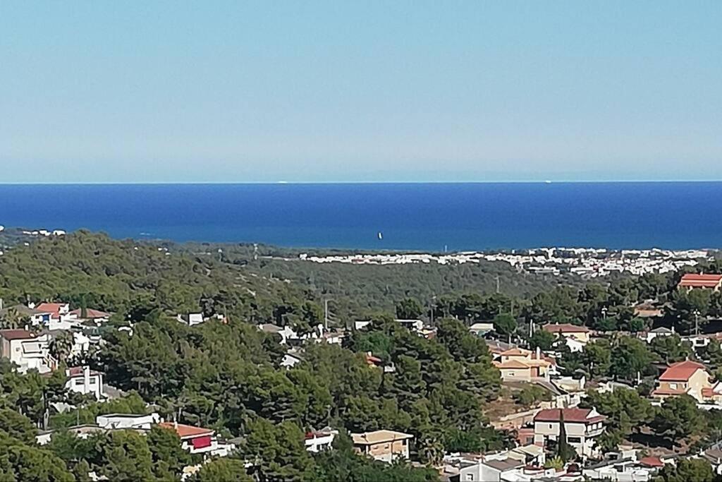 Mas Del Vent- Barbacoa, Jardin, Piscina Privada Y Vistas A Mar Villa Cunit Buitenkant foto